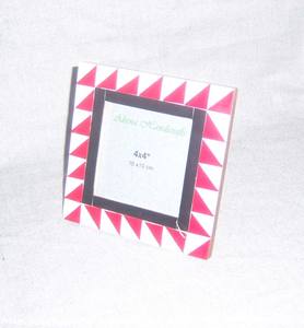 Marco de Fotos de Madera Ecológico de Estilo Vintage con Incrustaciones de Cuerno Pulido, Diseño de Amor, Superventas - Product Image 1