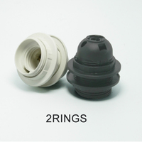 Sortie d'usine style moderne 1/2 anneau E27 support de lampe vis PC prise pour pendentif Base éclairage à la maison décoration