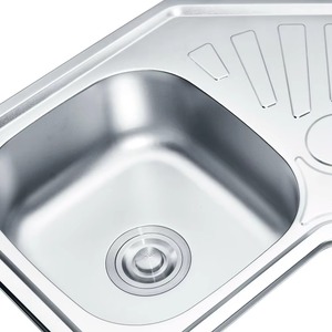 <span class=keywords><strong>Fregadero</strong></span> de cocina de acero inoxidable con forma de mariposa, diseño especial, 2 cuencos, <span class=keywords><strong>1</strong></span> desagüe, 7878 - Product Image 5