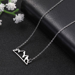Myshape-Colliers pendentifs Minimalist Mountain <span class=keywords><strong>en</strong></span> acier inoxydable plaqué argent <span class=keywords><strong>pour</strong></span> femmes, mariage, <span class=keywords><strong>tour</strong></span> <span class=keywords><strong>de</strong></span> <span class=keywords><strong>cou</strong></span>, randonnée, <span class=keywords><strong>voyage</strong></span> <span class=keywords><strong>en</strong></span> plein air - Product Image 1