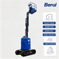 AMWP9C 7100 Berui Plateforme de Travail Aérien sur Chenilles Électrique en Acier, Hauteur de Plateforme Maximale 9m pour Projets de Maintenance sur Site
