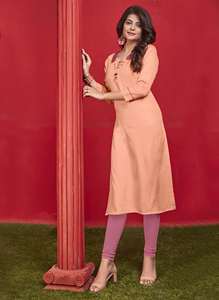 ชุดแต่งกายปากีสถานสำหรับผู้หญิงอินเดียชุดสูท kurti กับกางเกงสำหรับสวมใส่สบายๆในราคาขายส่งจากอินเดีย - Product Image 6