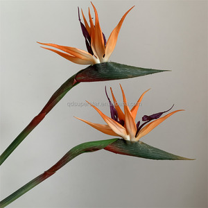 B-775 Flores Artificiales Decorativas para el Hogar y Hoteles, Planta Simulada de Strelitzia, Flores Tropicales Artificiales con Tacto Real, Ave del Paraíso - Product Image 3