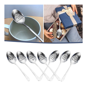 Fourchette à cuillère gravée DIY, bricolage, meilleur cadeau pour mari madma, ensemble de couverts famille et amis, à la mode - Product Image 2