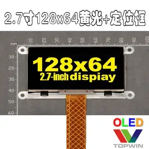 TOPWIN 2.7'' 2.7inch Oled Display Iron Frame 128x64 Resolution 30 Pin UG-2864ASYDT01 With Long Cable