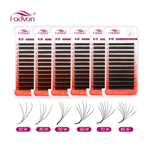 Bán buôn tùy biến fadvan lông mi YY 3D 4D 5D 6D W hình dạng decemars D Curl lông mi cilios lông mi mở rộng - Product Image 1