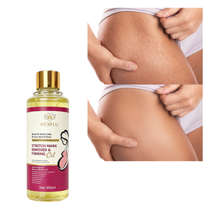 HEXLFLU-300ml Huile Bio Raffermissante Anti-Vergetures pour le Corps |   Crème Hydratante Anti-Âge et Réparatrice de Cicatrices pour la <span class=keywords><strong>Grossesse</strong></span> à l'Amande et à la Rose Musquée - Product Image 3