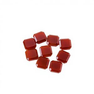 Ensemble de bijoux en agate rouge et agate naturelle de haute qualité, coupe octogonale, idéal pour la conception de bagues et de pendentifs, offre spéciale en cours - Product Image 2