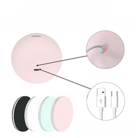 Espejo Compacto LED Redondo, Plegable, Recargable, con Control Táctil, Espejo de Maquillaje para Viaje, Venta al Por Mayor