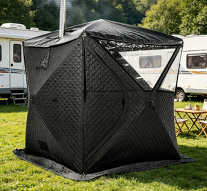 Vanace Complete <b>Sauna</b> Tent Kit 4 Person Includes Tent Wood Stove Chimney Thermometer Outdoor - Product Image 1