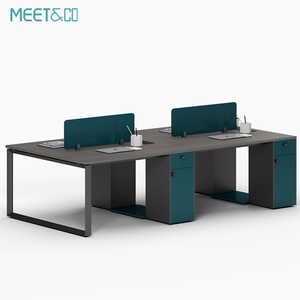 Estación de Trabajo Moderna con Patas Metálicas para Espacios Abiertos, para 2, 4 o 6 Personas, Escritorios de Oficina para Personal - Product Image 6
