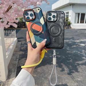 Funda <span class=keywords><strong>de</strong></span> <span class=keywords><strong>teléfono</strong></span> <span class=keywords><strong>de</strong></span> diseño exclusivo personalizable, ajuste perfecto <span class=keywords><strong>para</strong></span> IP 16 Pro Max con cordón, <span class=keywords><strong>número</strong></span> <span class=keywords><strong>de</strong></span> modelo móvil, imanes personalizados - Product Image 3