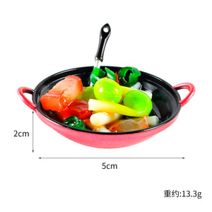 Juguete de Comida en Miniatura Simulada: Huevo Frito en Sartén, Arroz Frito en Sartén, Mini Adorno <span class=keywords><strong>para</strong></span> Casa de Muñecas - Product Image 5
