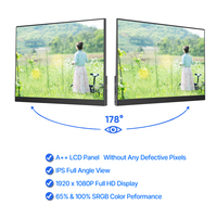 Moniteur portable 15,6 pouces IPS 1920*1080p haute résolution SRGB, taux de rafraîchissement élevé, compatible avec les téléphones mobiles, les ordinateurs portables et les ordinateurs, sans fonction tactile