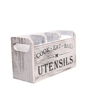 Organisateur de cuisine en bois à 4 niveaux pour ustensiles de cuisson et de préparation, pour armoire, comptoir et tiroir - Product Image 5