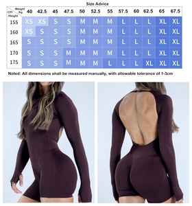 Combinaison Courte Moulante à Manches Longues et Dos Nu pour Femme – Tenue de Yoga et Fitness Ajustée – Vêtement de Sport Une Pièce Personnalisable - Product Image 5