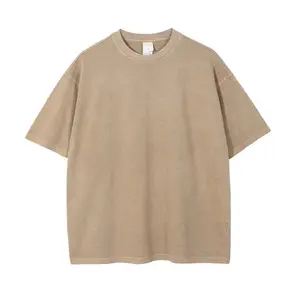 OEM Wholesale Unisex Custom Acid Wash Vintage Plain T Shirt Branded Clothes Cotton T Shirt