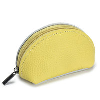 Vente en gros fermeture éclair mignon petit mini en cuir de vachette véritable poche pour monnaie sac à main pochette pour enfant fille femmes