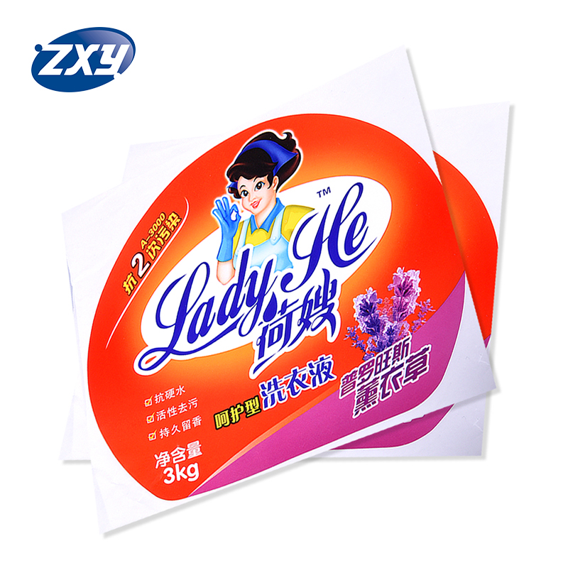 Китайский производитель на заказ свернутый стиральный порошок этикетка стикер, самоклеющиеся этикетки