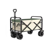 Chariot de transport pliable à quatre roues pour camping extérieur, table de camping en métal portable, pour courses, livraison, chargement et déchargement