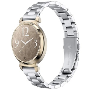 Correa de Repuesto de Acero Inoxidable 304 de 14 mm de Ancho con 3 Cuentas para Reloj <span class=keywords><strong>Garmin</strong></span> Lily 2, Correa de Metal Ajustable con Cierre de Mariposa - Product Image 4