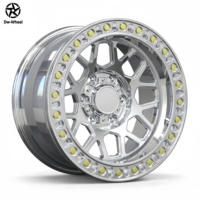 Jantes en alliage forgées polies argentées multi-rayons True Beadlock DW 17 18 19 pouces tout-terrain – Vente en gros directe usine OEM