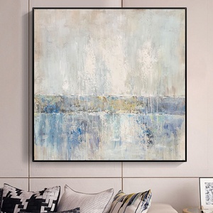 Belle Peint À La Main Toile Acrylique Photo Paysage Abstrait Art Bleu Peinture À L'huile Pour Décoration Murale <span class=keywords><strong>De</strong></span> Salon - Product Image 2