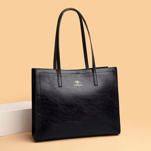 New Collection Geometric Pattern <b>Soft</b> PU <b>Leather</b> Ladies Shoulder Tote <b>Bag</b> Large Capacity Fashion Retro All Seasons Tanjing - Product Image 2