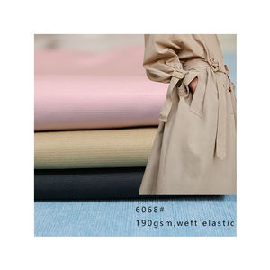 Vente en gros 100% polyester trame élastique sergé duole imitant le tissu de coton pour le tissu coupe-vent - Product Image 1