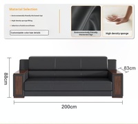 Nouveau Mobilier de Bureau Chinois : Canapé de Réception, Canapé de Bureau Moderne Simple et Table Basse