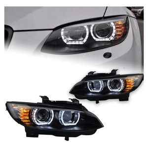 Phares LED HID pour BMW Série 3 M3 E92 <span class=keywords><strong>E93</strong></span> 2006-2012, 330i 335i, DRL, <span class=keywords><strong>Angel</strong></span> Eye modifiés, Bi-Beam, Nouveau H4 - Product Image 2