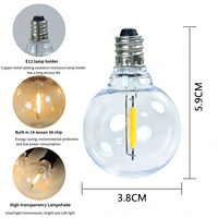 Ampoule LED G40 E12 IP65 étanche et incassable pour remplacement de guirlandes lumineuses, décoration de fêtes, de jardins et extérieurs