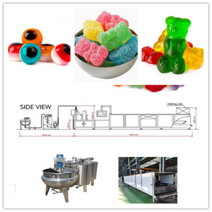 KEYFOOD Starch Jelly Gummy <b>Candy</b> Depositing Production Line CE Certified Stainless Steel 100kg/h-800kg/h Capacity Automatic 380V - Product Image 1