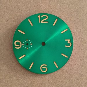 Cadran de montre classique 39 mm vert, compatible avec le <span class=keywords><strong>mouvement</strong></span> à seconde montée à 9 heures <span class=keywords><strong>Eta</strong></span> <span class=keywords><strong>6497</strong></span> Haiou St3600 - Product Image 1