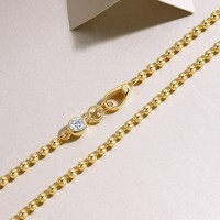 Collier pendentif en argent 925, bijoux tendance, chaîne de clavicule, plaqué or chaud, vente en gros, colliers en moissanite