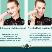 Cepillo de Limpieza Facial Eléctrico, Portátil, de Silicona, Limpiador y Masajeador, con Vibración Sónica