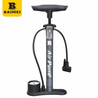 Pompe à vélo manuelle portable multifonction BAIMEI, jauge de pression en acier inoxydable, haute pression (>160 PSI), personnalisable OEM