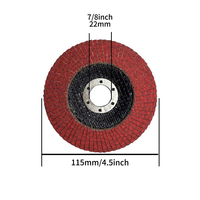 Disques à lamelles en céramique rouge en gros, 4,5 pouces, grain 60 T29, pour le mélange de surfaces en acier inoxydable, l'élimination des joints de soudure, pour meuleuse d'angle, OEM