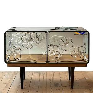 Chạm khắc hoa Acrylic Bàn cà phê, thanh lịch laser cắt cuối bảng, trung tâm nghệ thuật cho phòng khách, tùy chỉnh thiết kế - Product Image 2