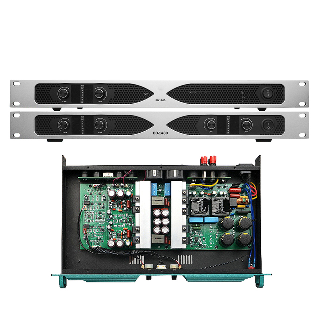 Class D 1U 2/4-Channel 350W Digital Power Amplifier Rack Mount Studio Monitor Reference for Stage DJ Sound System