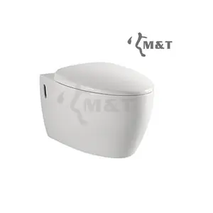 Excellent price round p-trap gravity flushing wc wall ceramic hung toilet for bathroom