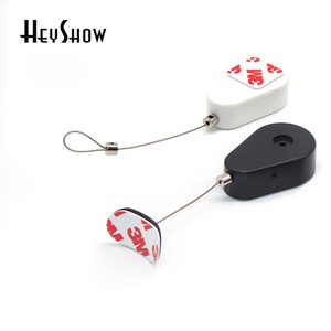 Đen trắng chống trộm kéo hộp bán lẻ hiển thị kim loại cáp có thể thu vào an ninh <span class=keywords><strong>Tether</strong></span> - Product Image 1