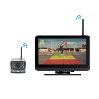 Cámara de Reversa Inalámbrica con Pantalla Táctil de 7 Pulgadas, Impermeable IP68, Visión Nocturna, Juego Completo para Camión con Monitoreo de Punto Ciego