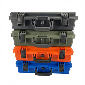 DPC089 <span class=keywords><strong>Boîtier</strong></span> en plastique robuste IP67 <span class=keywords><strong>orange</strong></span> gris bleu étanche antichoc avec mousse pour le rangement des outils et des montres 475*345*125mm - Product Image 1