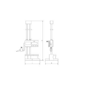 0-600มม. ทำจากสแตนเลสสตีลคอลัมน์คู่เครื่องวัดความสูงแบบดิจิตอล - Product Image 3