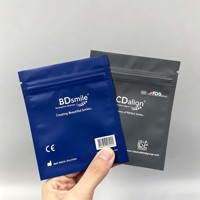 Sachets refermables personnalisés imprimés pour aligneurs dentaires, à fermeture éclair, scellés sur trois côtés, couleur pastel, pour orthodontie invisible – Vente en gros