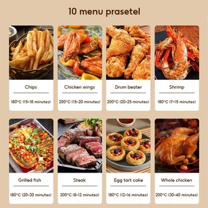 6L Modern Electric Digital Touch Control Plastic Air <b>Fryer</b> Toaster Oven Multifunction Appliance for Household Kitchen - Product Image 2