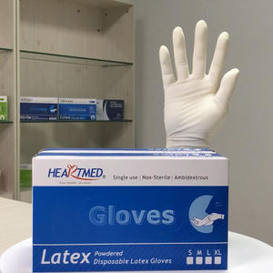Gants d'examen en latex jetables, texture sur les doigts, sans poudre, épaisseur 5 MIL, longueur 24 CM, poudrés et non poudrés - Product Image 4