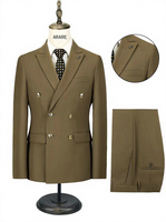 Blazer Formal Kustom Kualitas Tinggi Setelan Jas 2 Potong Pria Jas Pernikahan Profesional Pria Ukuran Plus