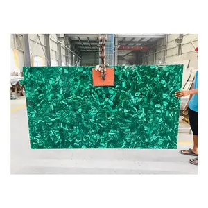 Lastra di Malachite di marmo verde della pietra preziosa naturale, rivestimenti di pietra della decorazione di lusso